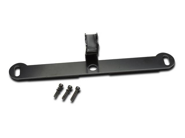 Surface Mount Back-up Camera License Plate Bracket, black powder coated finish