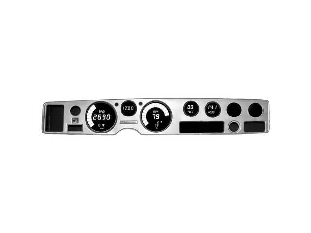 LED Digital Instrumentation, White Lighting, Full Gauge Cluster with All Senders and Instructions for (70-81)