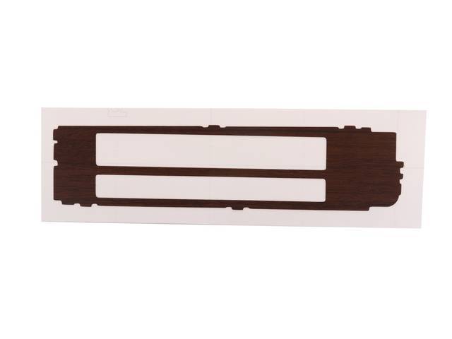 Instrument Panel Trim Applique, Woodgrain, HVAC Control Dash Plate Decal, Reproduction for (70-81)