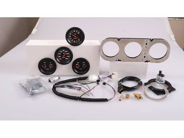 Classic Instruments Gauge Kit, Velocity Black Series, reproduction for (64-65)