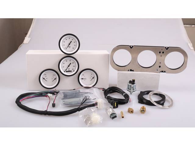 Classic Instruments Gauge Kit, White Hot Series, reproduction for (66-67)