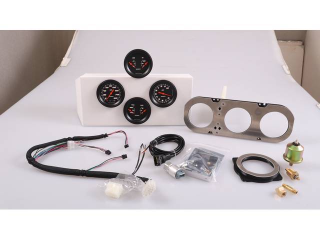 Classic Instruments Gauge Kit, Velocity Black Series, reproduction for (66-67)