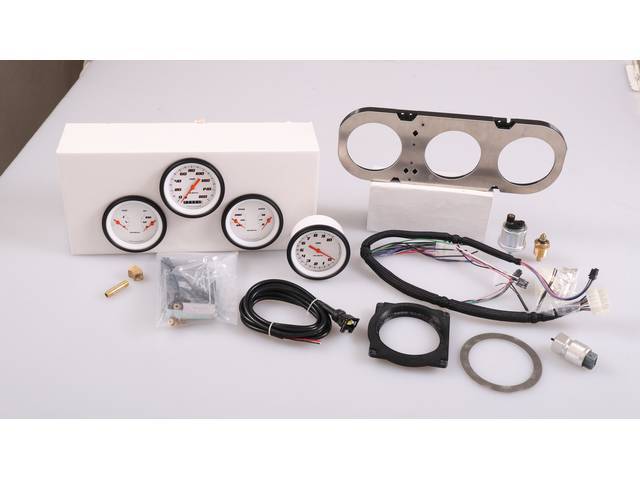 Classic Instruments Gauge Kit, Velocity White Series, reproduction for (66-67)