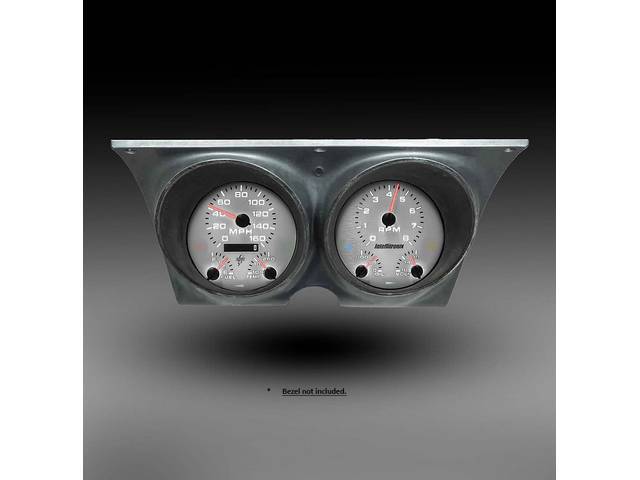 Complete Analog Gauge Instrumentation Kit, White Subsurface with White LED's