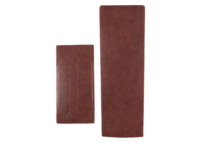 APPLIQUE / INSERT KIT, Console, leather grain vinyl finish overlay, (2) incl main body and glove box inserts, repro