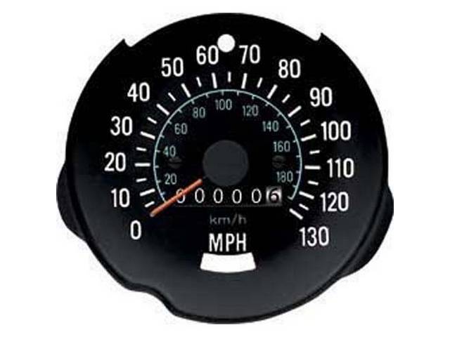 Speedometer Head Assembly, 130 MPH, reproduction
