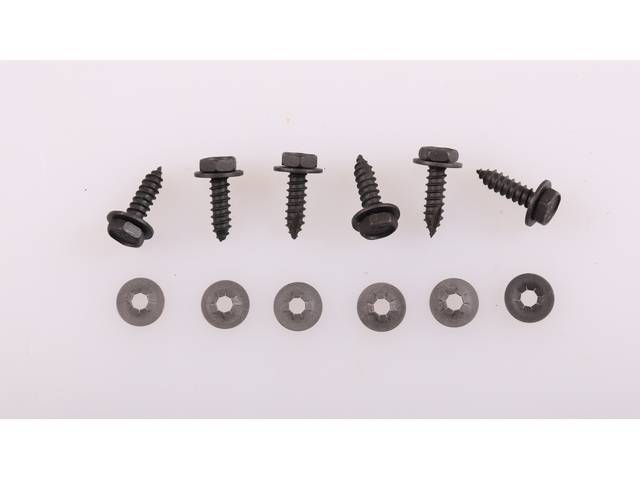 Heater Control Cables Fastener Kit, W/ AC, 12-pc OE Correct AMK Products reproduction for (68-69)