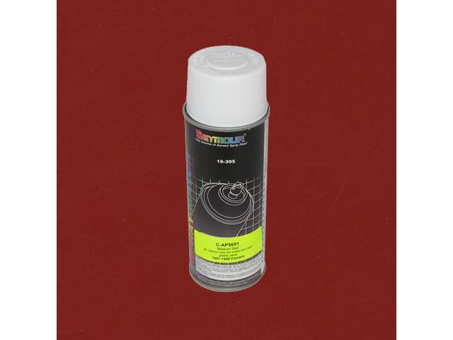 INTERIOR PAINT, ACRYLIC LACQUER, MEDIUM Red (REGIMENTAL RED), 12 fluid ounce spray can