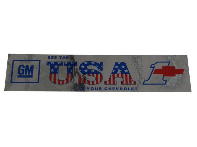 BUMPER STICKER, GM Enthusiast, *SEE THE U.S.A. IN YOUR CHEVROLET*