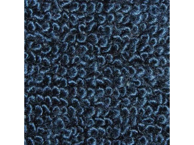 Medium Blue / Blue #13 2-Piece Raylon Loop Molded Carpet Set with Standard Jute Padding and Backing