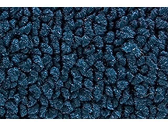 Medium Blue / Blue #13 1-Piece Raylon Loop Molded Carpet Set with Standard Jute Padding and Backing