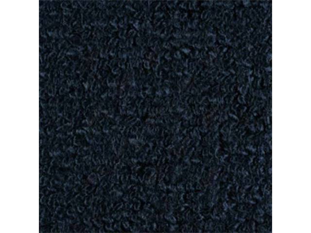 Dark Blue 2-Piece Raylon Loop Molded Carpet Set with Standard Jute Padding and Backing