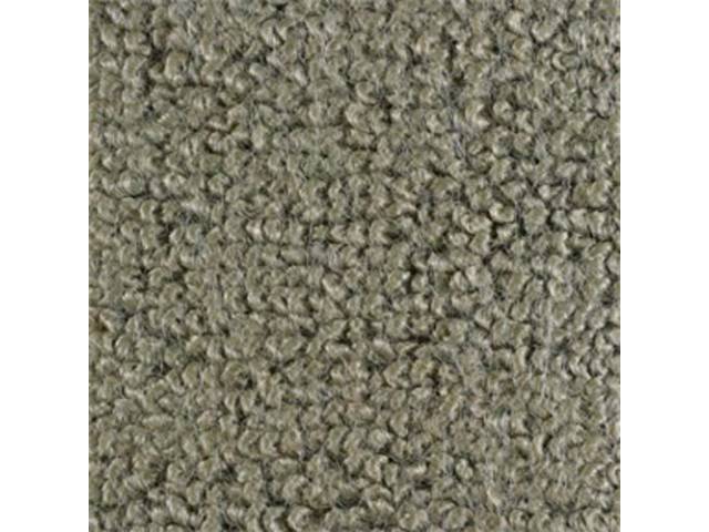 Ivy Gold 2-Piece Raylon Loop Molded Carpet Set with Standard Jute Padding and Backing