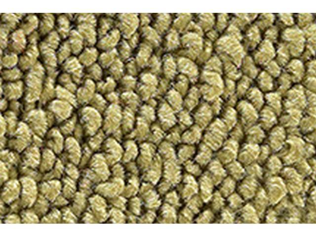 Ivy Gold 1-Piece Raylon Loop Molded Carpet Set with Standard Jute Padding and Backing