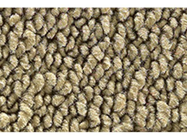 Fawn / Sandalwood 2-Piece Raylon Loop Molded Carpet Set (A/T or column shift M/T) with Standard Jute Padding and Backing