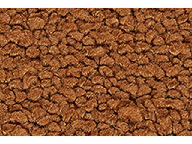 Orange 2-Piece Raylon Loop Molded Carpet Set (A/T or column shift M/T) with Standard Jute Padding and Backing
