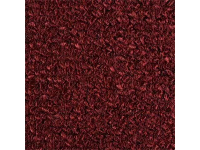 Maroon 2-Piece Raylon Loop Molded Carpet Set (A/T or column shift M/T) with Standard Jute Padding and Backing