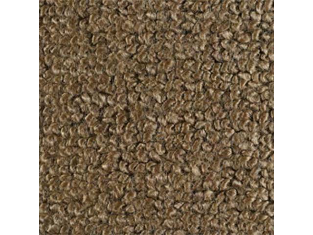 Saddle 2-Piece Raylon Loop Molded Carpet Set (A/T or column shift M/T) with Standard Jute Padding and Backing