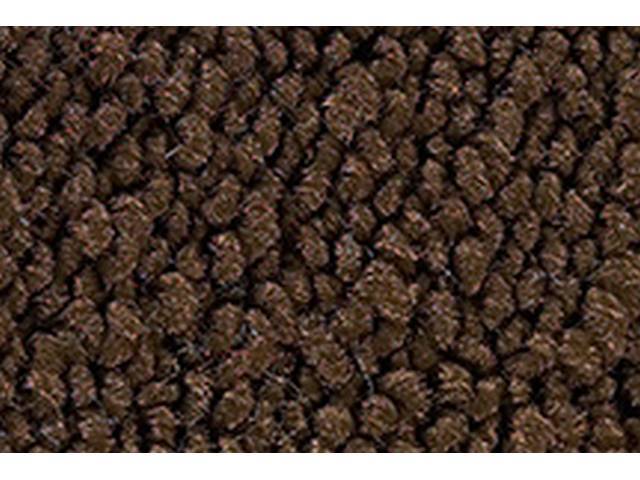 Dark Brown 2-Piece Raylon Loop Molded Carpet Set (A/T or column shift M/T) with Standard Jute Padding and Backing