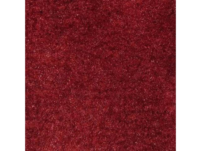Bright Red 2-Piece Nylon Cut Pile Molded Carpet Set (A/T or column shift M/T) with Standard Jute Padding and Backing