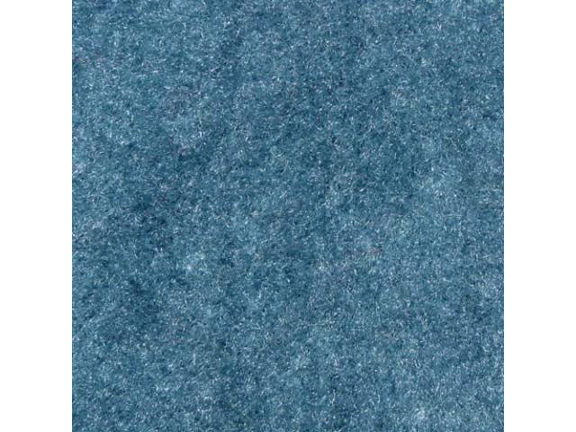 Medium Blue 2-Piece Nylon Cut Pile Molded Carpet Set (M/T floor shift) with Standard Jute Padding and Backing