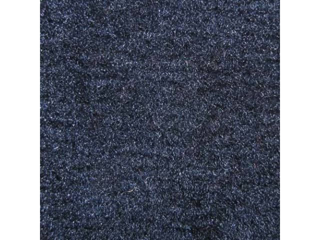 Dark Blue 2-Piece Nylon Cut Pile Molded Carpet Set (A/T or column shift M/T) with Standard Jute Padding and Backing