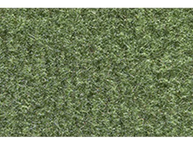 Willow Green / Dark Green 2-Piece Nylon Cut Pile Molded Carpet Set (A/T or column shift M/T) with Standard Jute Padding and Backing