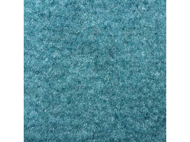 Turquoise 2-Piece Nylon Cut Pile Molded Carpet Set (A/T or column shift M/T) with Standard Jute Padding and Backing