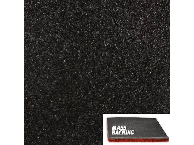 Black 2-Piece Nylon Cut Pile Molded Carpet Set (M/T floor shift) with Standard Jute Padding and Improved Mass Backing