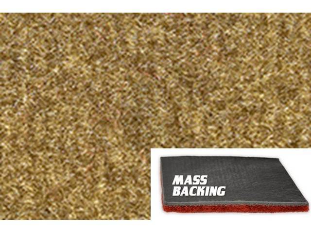 Saddle 2-Piece Nylon Cut Pile Molded Carpet Set (A/T or column shift M/T) with Standard Jute Padding and Improved Mass Backing