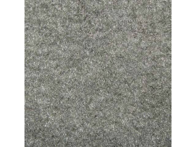 Medium (Light) Gray 1-Piece Nylon Cut Pile Carpet Set (w/o console cutout) with Standard Jute Padding and Backing