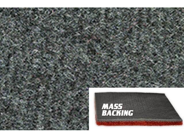 Dove (Dark) Gray 1-Piece Nylon Cut Pile Carpet Set (w/o console cutout) with Standard Jute Padding and Improved Mass Backing