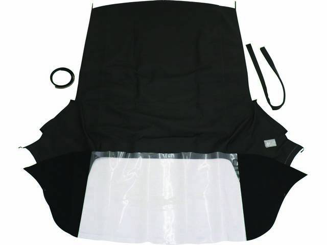 CONVERTIBLE TOP KIT, Black, W/ Sewn-In Plastic Window, 32 Ounce, 5 Year Limited Warranty
