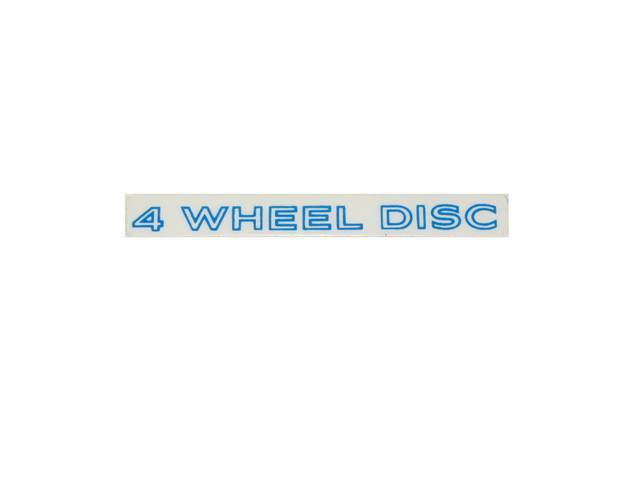 DECAL, Door Handle Insert, *4 Wheel Disc*, Blue