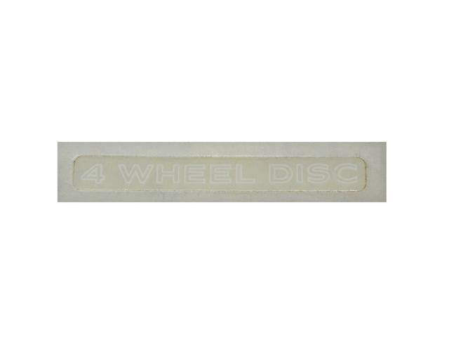 DECAL, Door Handle Insert, *4 Wheel Disc*, White