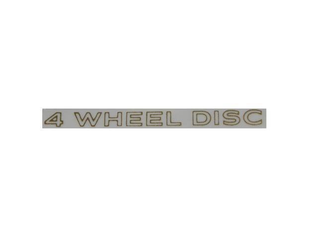 DECAL, Door Handle Insert, *4 Wheel Disc*, Gold