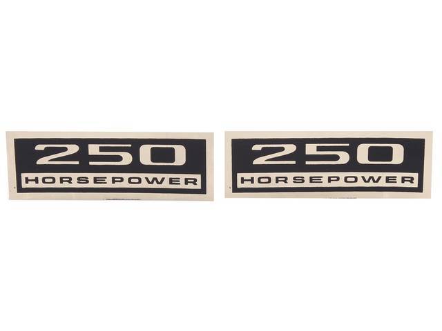 DECAL SET, VALVE COVER, 250HP USE W/C-DC63