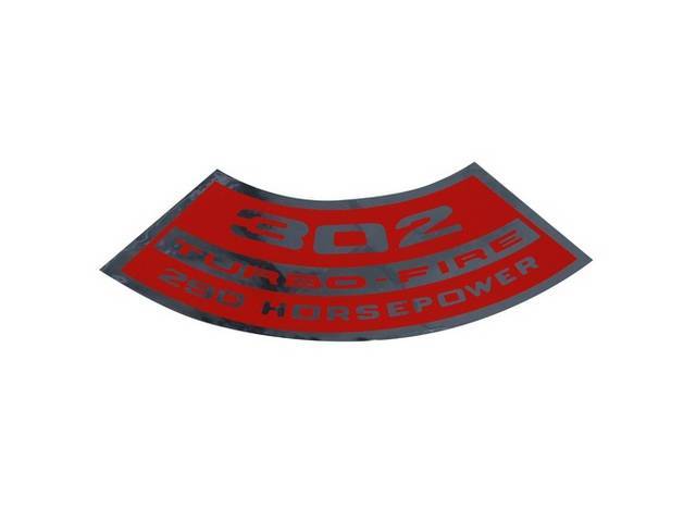 DECAL, AIR CLEANER, 302 TURBO-FIRE 290 HP, (3916390)