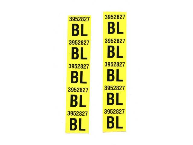 Rear Coil Spring Decal, * BL 3952827 *, reproduction