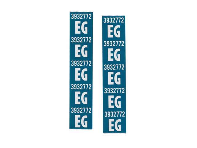 Front Coil Spring Decal, * EG 3932772 *, reproduction