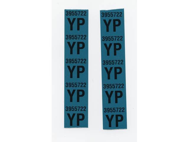 Front Coil Spring Decal, * YP 3955722 *, reproduction