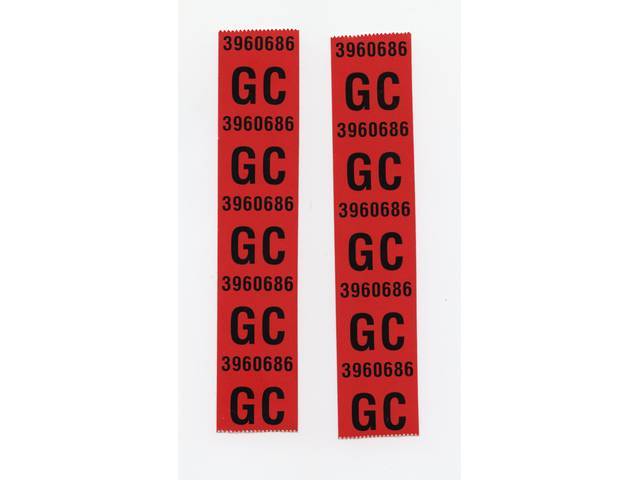 Front Coil Spring Decal, * GC 3960686 *, reproduction