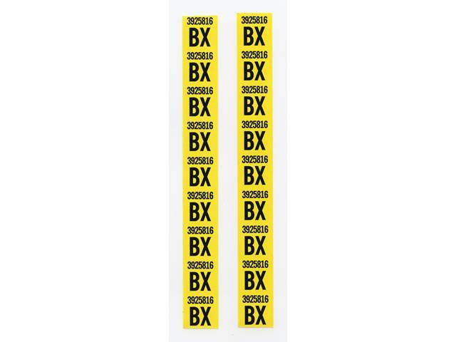 Rear Leaf Spring Decal, * BX 3925816 *, reproduction