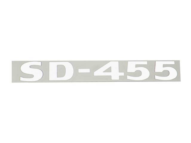 DECAL, Hood Scoop, *SD455*, White, Repro