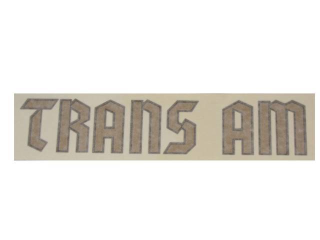 DECAL, Fender, *TRANS AM*, German Style, Gold, Repro