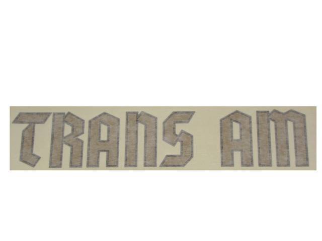 DECAL, Deck Lid Spoiler, *TRANS AM*, German Style, Gold, Repro