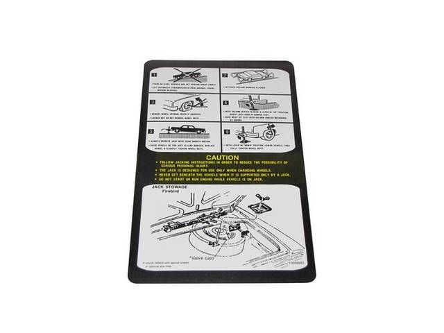 Jack Instructions Decal, repro