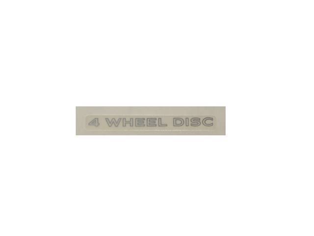 DECAL, Door Handle Insert, *4 Wheel Disc*, Silver