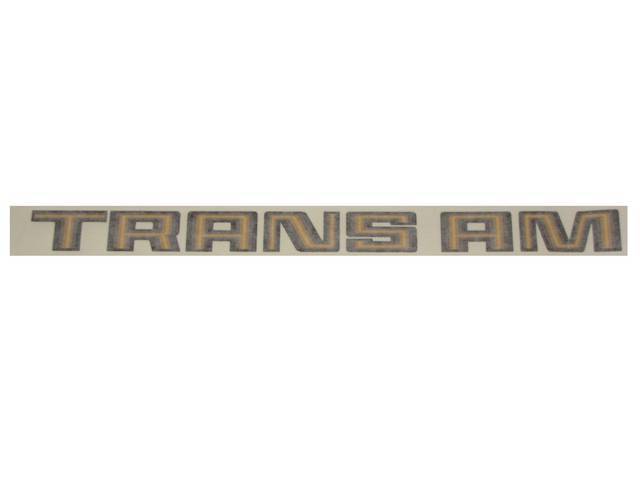 DECAL, Fender, *Trans Am*, 2-SHADES GOLD / YELLOW, REPRO