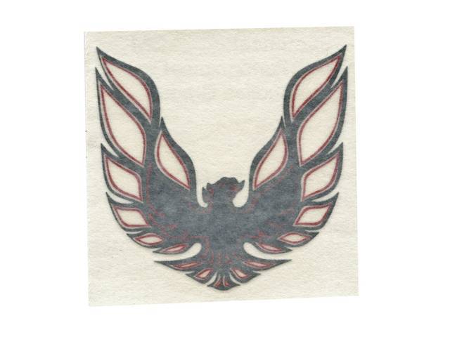 Sail Panel Decal, *Bird*, Charcoal / Red